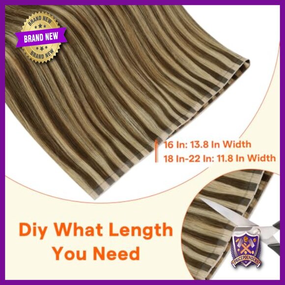 20 Inch Human Hair Extensions with Micro Beads, Glueless Weft for Volume main image 4